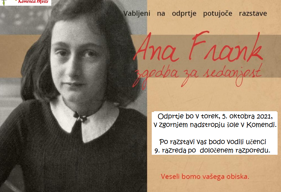 Razstava Ana Frank: zgodba za sedanjost